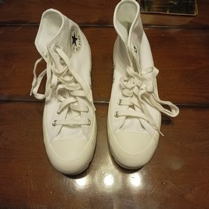 Womens Converse All Star Lugged High Top White/Black/White size 7.5